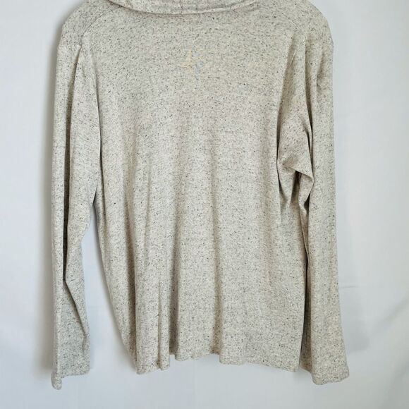 🟢J. Jill Faux Wrap Long Sleeve Top Cream Heather M - Picture 5 of 7